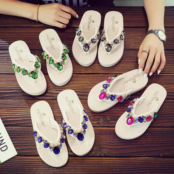 Laste värviliste kivikestega sussid