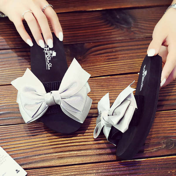 Нов модел ежедневни чехли с панделка няколко модела