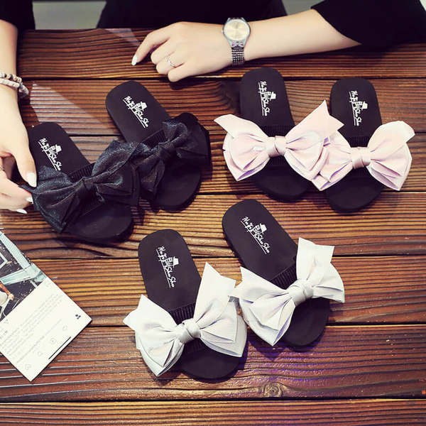 Нов модел ежедневни чехли с панделка няколко модела