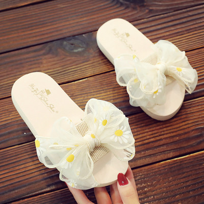 Νέο μοντέλο παιδικές παντόφλες με κορδέλα για κορίτσια