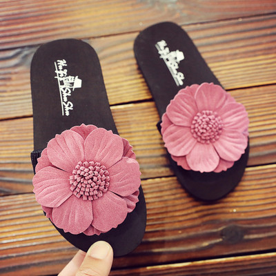 Чехли за момичета с 3D цветя