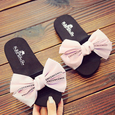 Παιδικές παντόφλες με κορδέλα σε τέσσερα χρώματα για κορίτσια