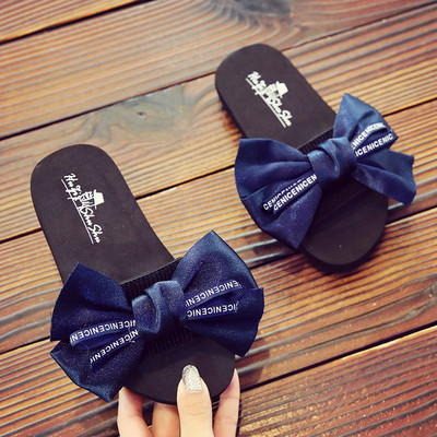 Παιδικές παντόφλες με κορδέλα σε τέσσερα χρώματα για κορίτσια