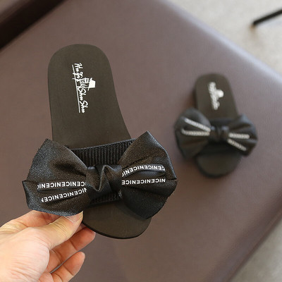 Παιδικές παντόφλες με κορδέλα σε τέσσερα χρώματα για κορίτσια