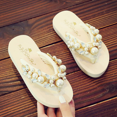 Gyöngyös gyerekpapucs lányoknak két színben