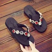 Casual παιδικές παντόφλες με χρωματιστές πέτρες για κορίτσια