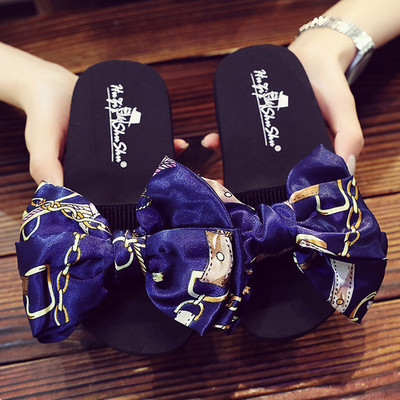 Papuče za djevojčice s velikom tekstilnom trakom