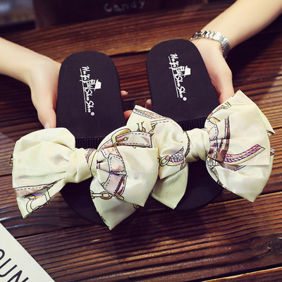 Papuče za djevojčice s velikom tekstilnom trakom