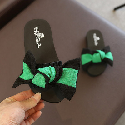 Детски ежедневни чехли с панделка за момичета