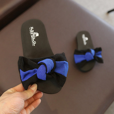 Детски ежедневни чехли с панделка за момичета