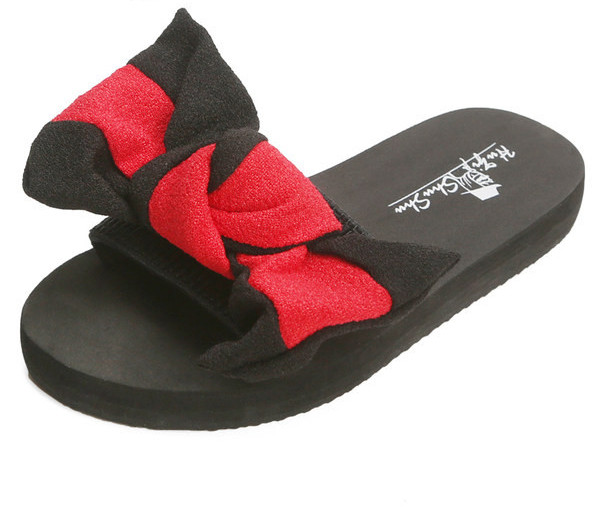 Детски ежедневни чехли с панделка за момичета