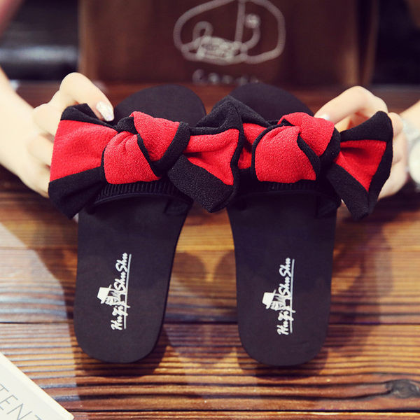 Детски ежедневни чехли с панделка за момичета