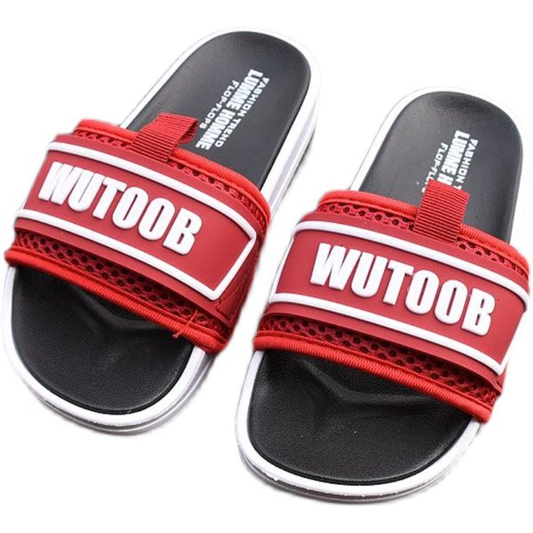 Casual παιδικές παντόφλες με επιγραφή για αγόρια