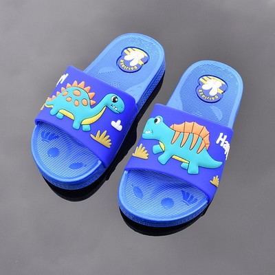 Λαστιχένιες παντόφλες για αγόρια με απλικέ χρώματος