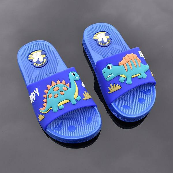 Λαστιχένιες παντόφλες για αγόρια με απλικέ χρώματος