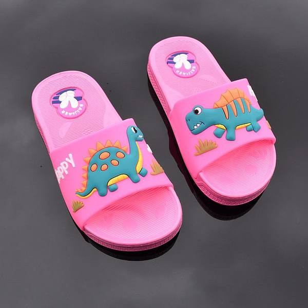 Λαστιχένιες παντόφλες για αγόρια με απλικέ χρώματος