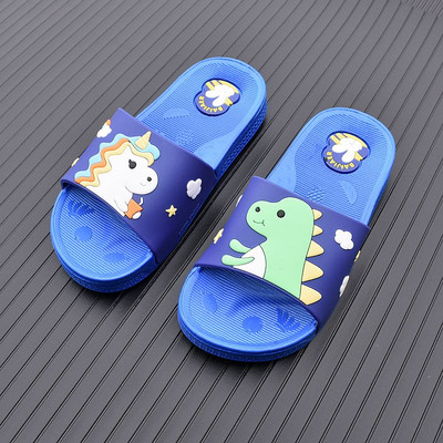 Καλοκαιρινές παιδικές παντόφλες για αγόρια - μπλε και μαύρο χρώμα