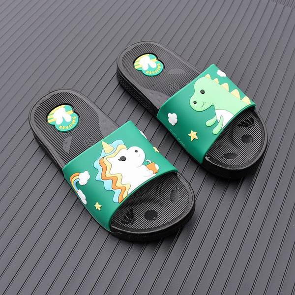 Καλοκαιρινές παιδικές παντόφλες για αγόρια - μπλε και μαύρο χρώμα