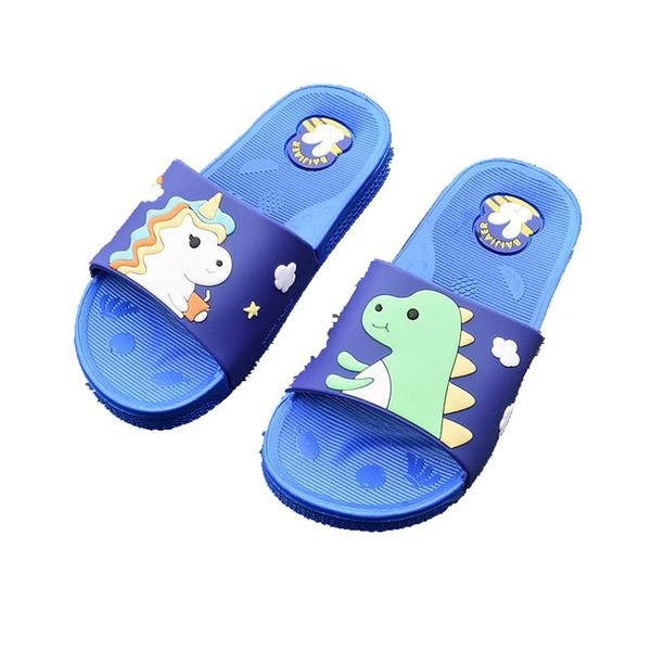 Καλοκαιρινές παιδικές παντόφλες για αγόρια - μπλε και μαύρο χρώμα