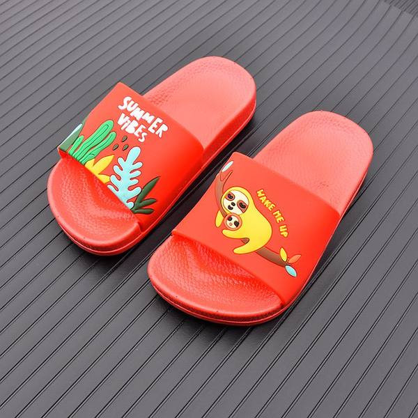 Καλοκαιρινές παιδικές παντόφλες με επίπεδη σόλα - δύο μοντέλα