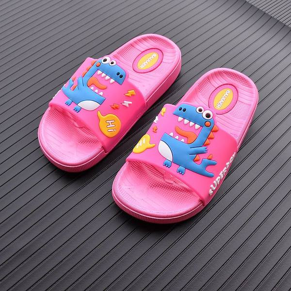 Παιδικές λαστιχένιες παντόφλες με απλικέ - πολλά χρώματα