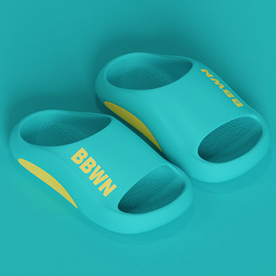 Λαστιχένιες παντόφλες με επιγραφή για παιδιά