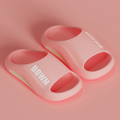 Λαστιχένιες παντόφλες με επιγραφή για παιδιά