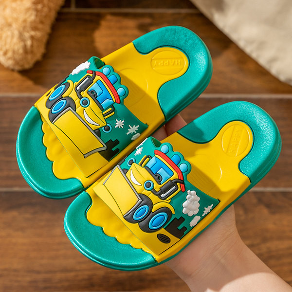 Παιδικές λαστιχένιες παντόφλες με απλικέ χρώματος