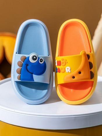 Гумени детски чехли с 3D цветна апликация