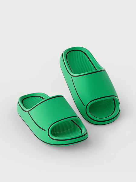 Παιδικές μονόχρωμες παντόφλες με επίπεδη σόλα