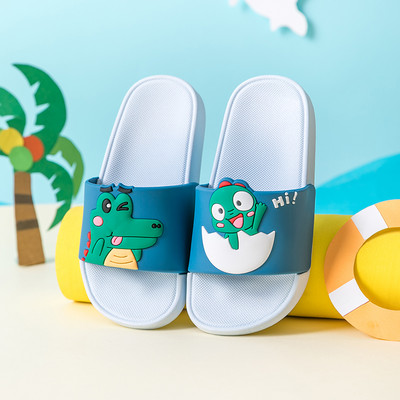 Įprastos vaikiškos šlepetės su dinozauru berniukams ar mergaitėms