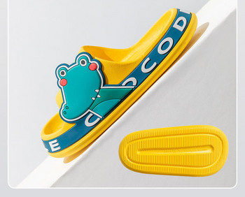 Детски гумени чехли с надпис и декорация - няколко цвята