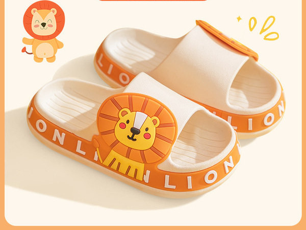 Детски гумени чехли с надпис и декорация - няколко цвята