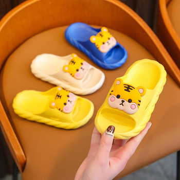 Детски гумирани чехли с цветна апликация