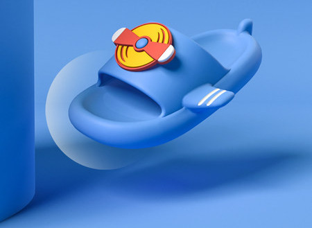 Καλοκαιρινές παιδικές παντόφλες με τρισδιάστατο στοιχείο