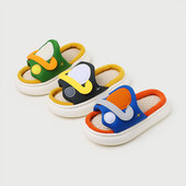 Casual παιδικές παντόφλες με επίπεδη σόλα - τριών χρωμάτων