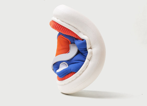 Casual παιδικές παντόφλες με επίπεδη σόλα - τριών χρωμάτων