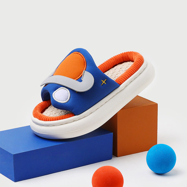 Casual παιδικές παντόφλες με επίπεδη σόλα - τριών χρωμάτων