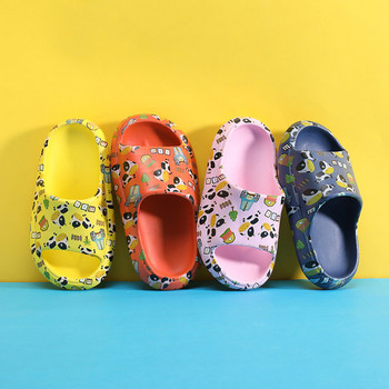 Детски гумирани чехли с цветни апликации