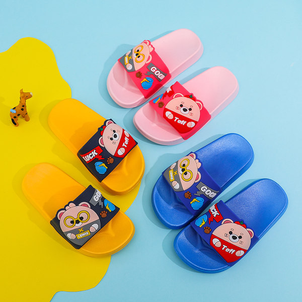 Летни детски чехли с равна подметка