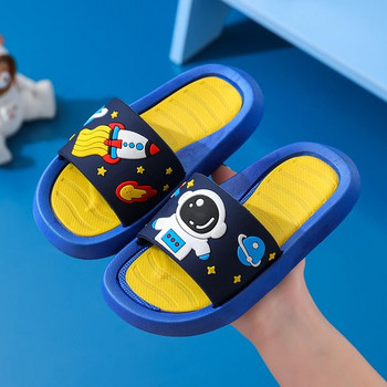 Детски гумирани чехли с цветна  апликация