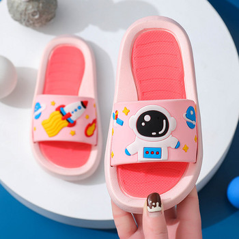 Детски гумирани чехли с цветна  апликация
