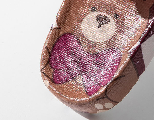 Gyermek gumi papucs mackó rátéttel