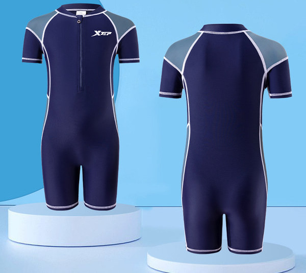 Ολόσωμο παιδικό μαγιό με φερμουάρ για αγόρια