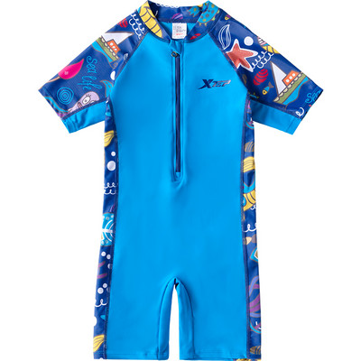 Gyermek teljes fürdőruha fiúknak cipzárral