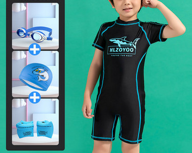 Παιδικό ολόσωμο μαγιό για αγόρια με απλικέ