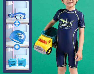 Παιδικό ολόσωμο μαγιό για αγόρια με απλικέ