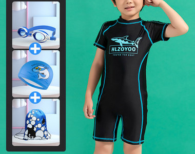 Παιδικό ολόσωμο μαγιό για αγόρια με απλικέ