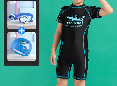 Παιδικό ολόσωμο μαγιό για αγόρια με απλικέ