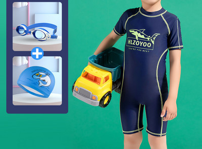 Παιδικό ολόσωμο μαγιό για αγόρια με απλικέ